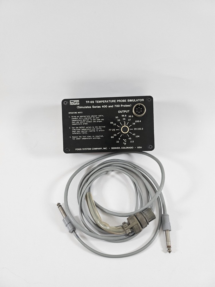 fogg system TP-69 temperature probe simulator