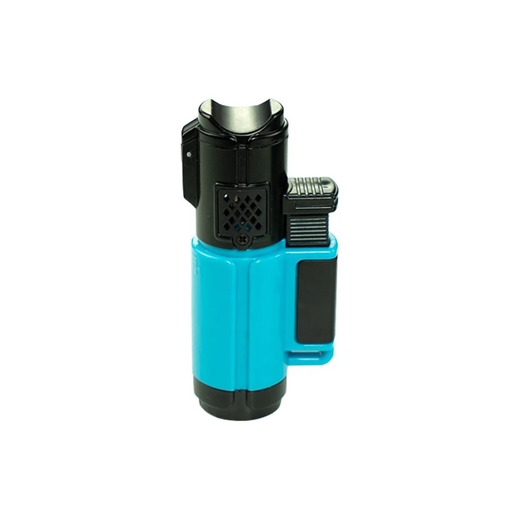 Triple Jet Flame Torch Lighter Refillable Lockable Windproof W/ Puncher/1 piece