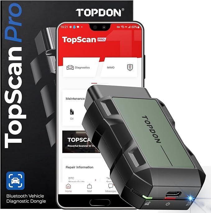 TOPDON Topscan PRO+ Key Programmer Pin Code Reader All Key Lost Programming Tool