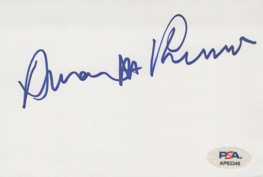 Amanda Plummer signed 4x6 index card PSA