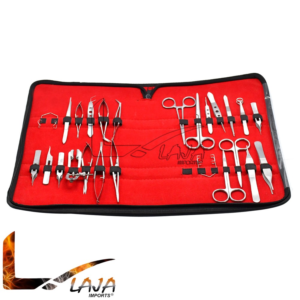 24 Pcs Eye Micro Surgical Ophthalmic Instruments Set Kit EY-019