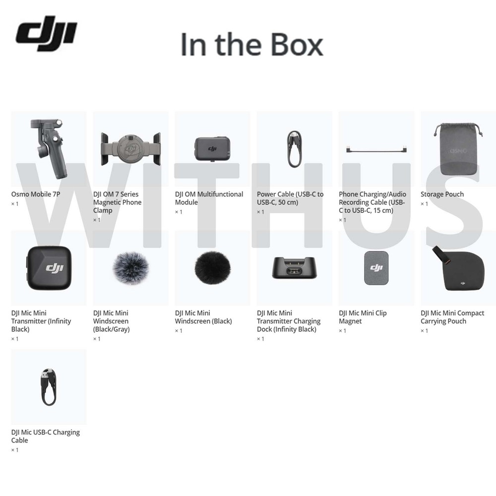 DJI Osmo Mobile 7P Vlog Combo (DJI Mic Mini Transmitter Infinity Black)