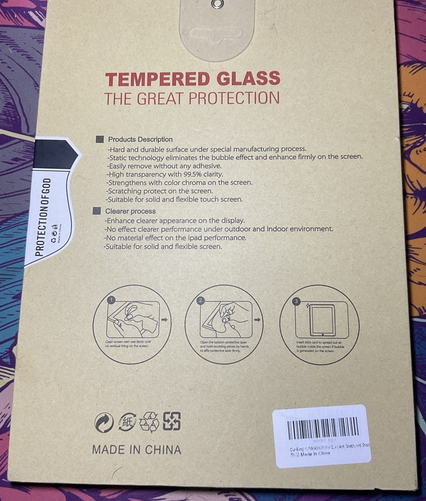 DumRang Tempered Glass Screen Protector for iPad 7th/8th/9th Gen 10.2"