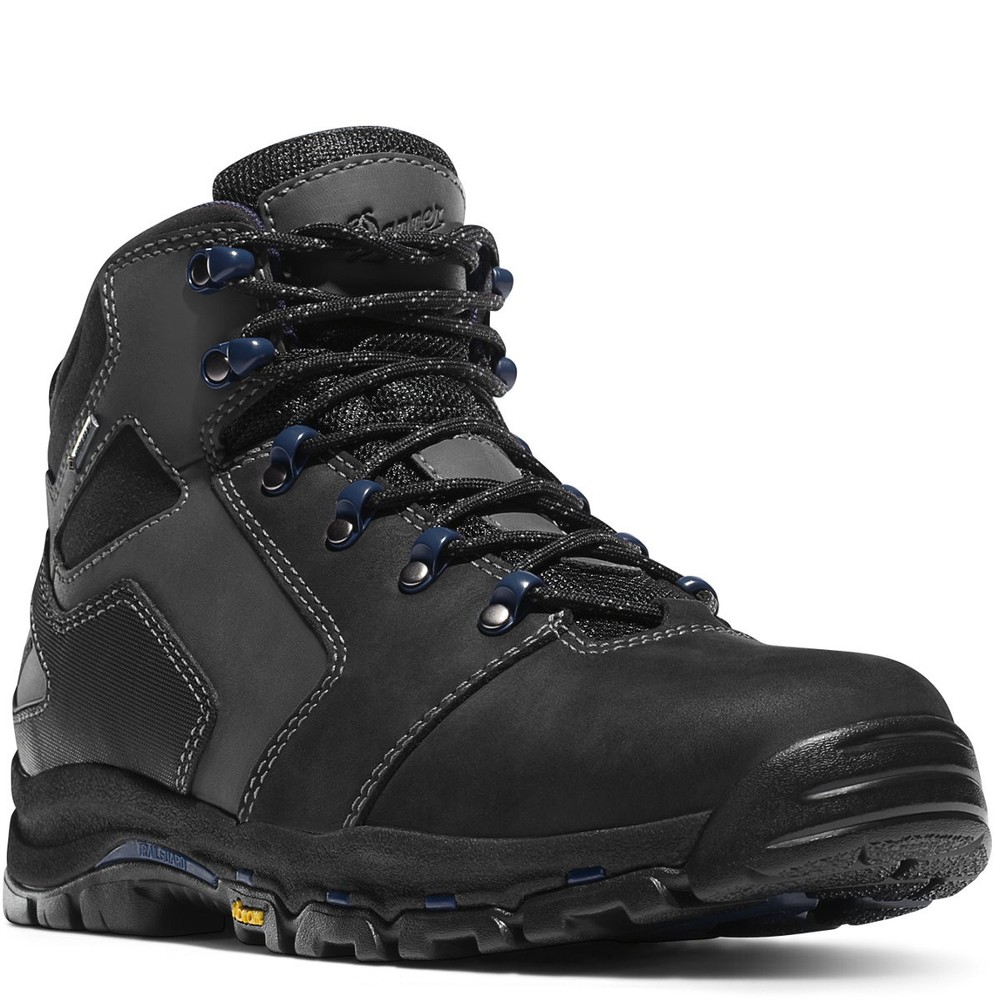 DANNER WORK Men's 4.5" Vicious Composite Toe Waterproof Work Boot Black/Blue - 1
