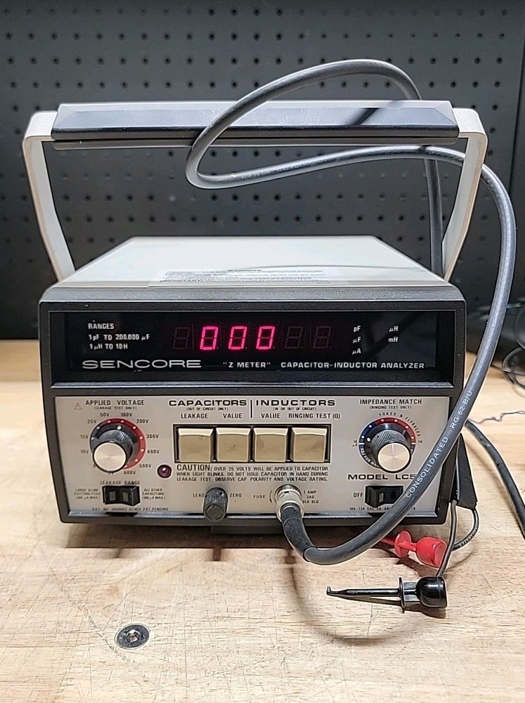 Vintage Sencore Model LC53 "Z Meter" Capacitor Inductor Analyzer POWERS ON!