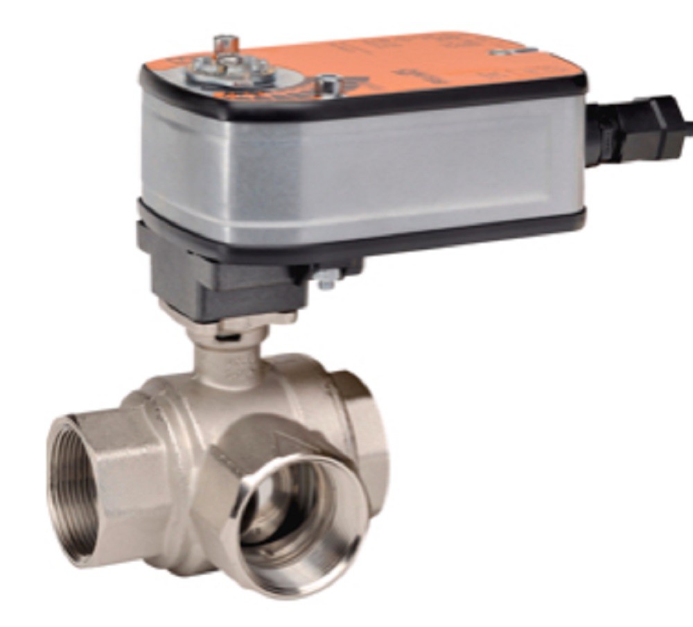 Belimo B312B+LF24-3 US Characterized Control Valve (CCV), 1/2", 3-Way, Cv 3
