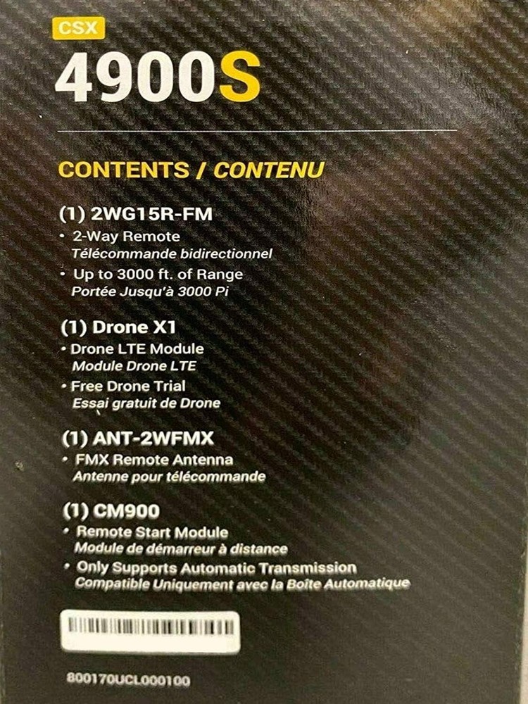 Compustar CSX4900-S 4-Button 2-Way 3000' Remote Start System + X1LTE + BLADEAL