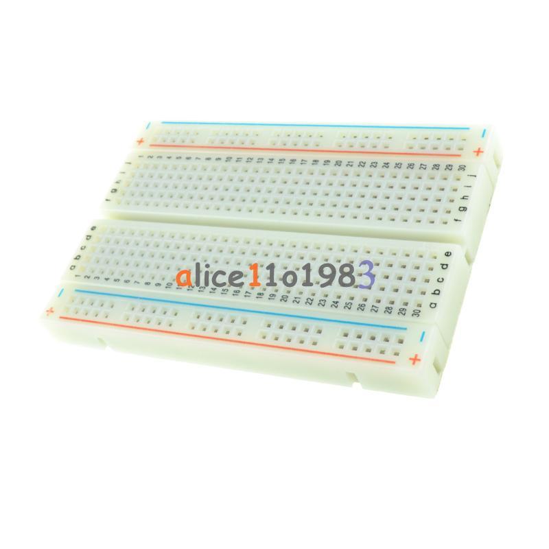 Mini Universal Solderless Breadboard 400 Tie-points +65PCS Jumper cable wire