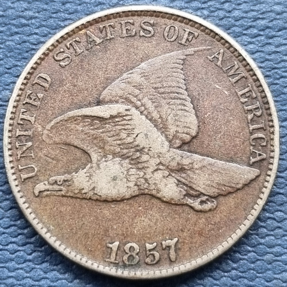 1857 Flying Eagle Cent 1c Better Grade VF - XF #76892