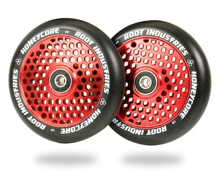 Root Industries 110mm HoneyCore Wheels - Black/Red (Pair)