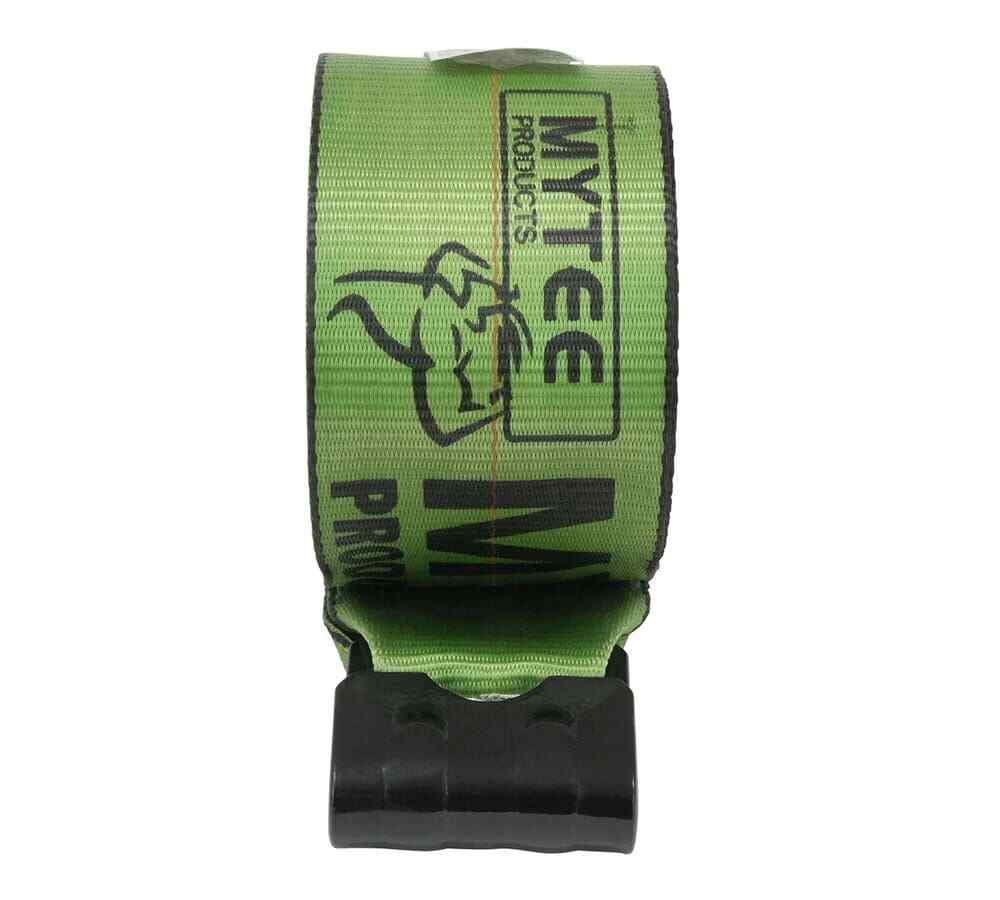 (10 Pack) 4" x 30' Winch Strap with Flat Hook - Green Flatbed Tie Down