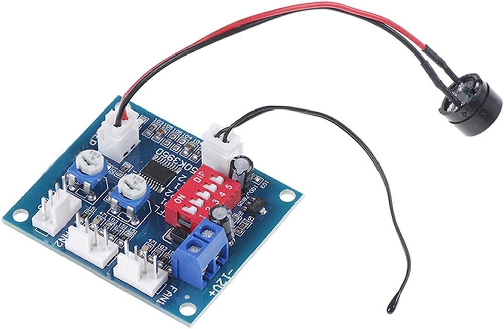 DC 12V 5A NPC PWM PC CPU Fan Temperature Control Speed Controller Alarm Probe