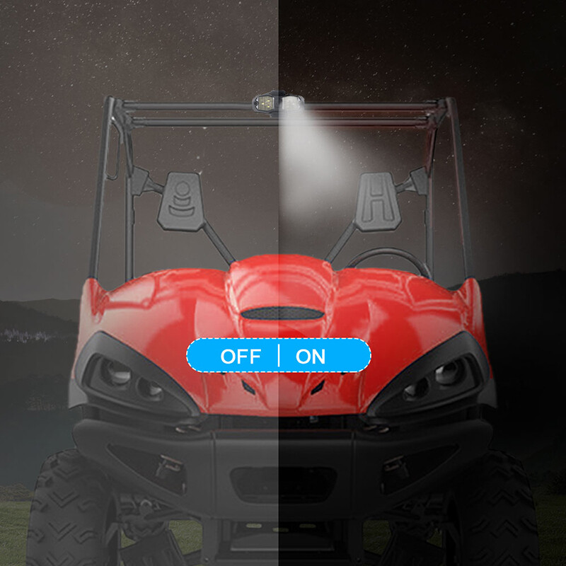 12V Universal Roll Bar Mount LED Dome Light Fit For UTV Side By Side