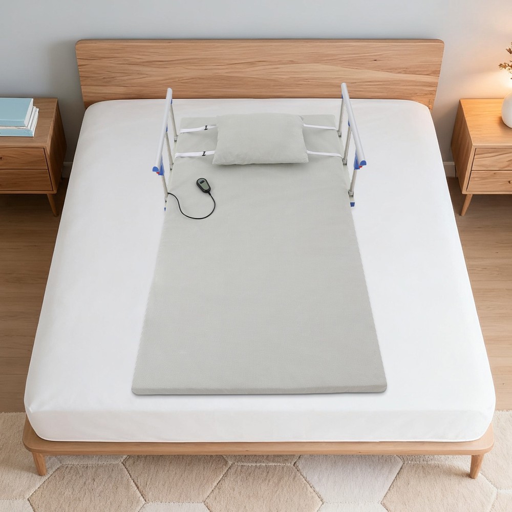 Ergonomic Electric Lifting Backrest Adjustable Lift Bed Back Support w/ Handrail