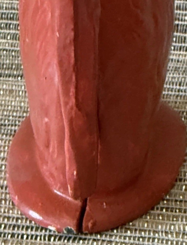 VINTAGE CAST IRON RED HUES SQUIRREL MANUAL NUTCRACKER