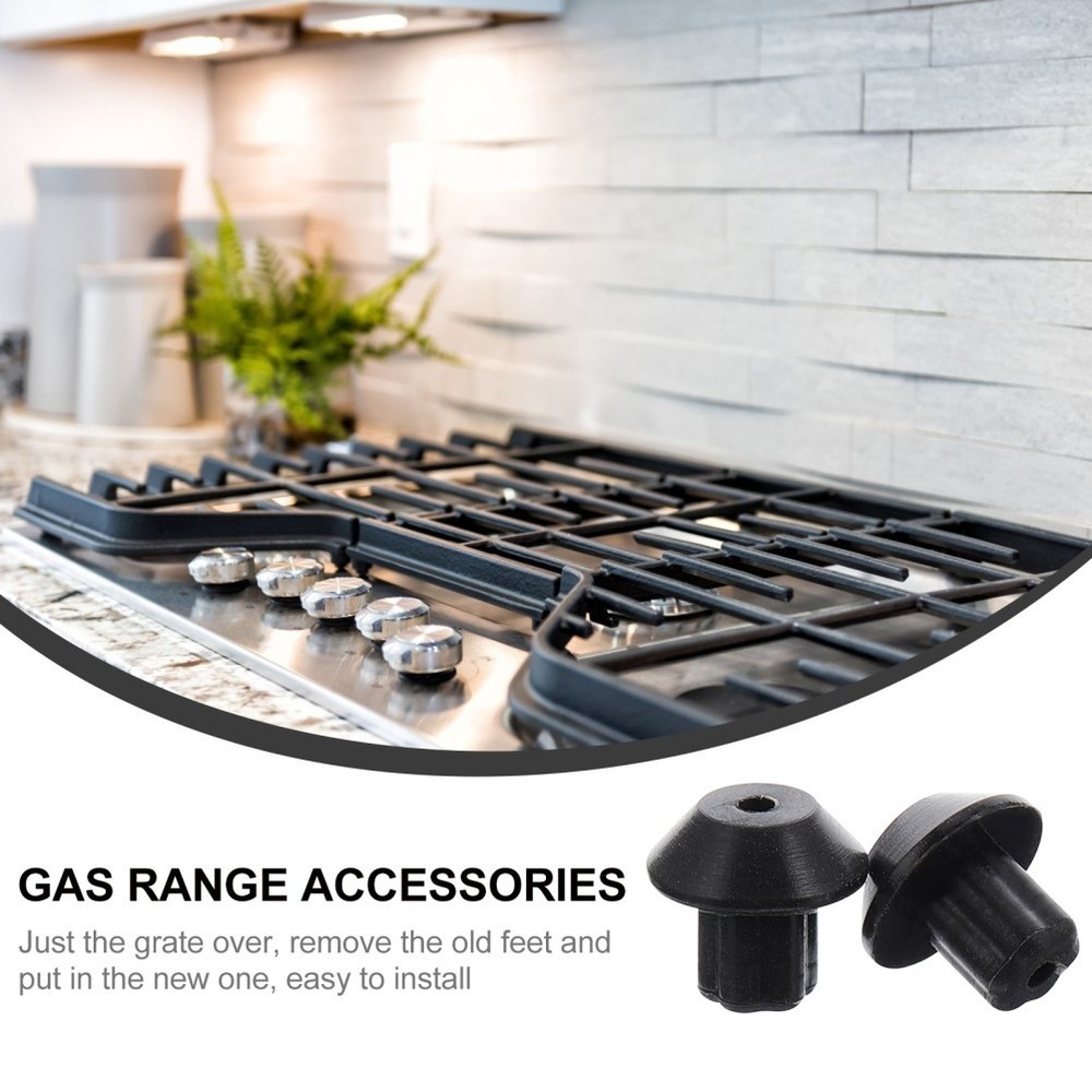48Pcs Grate Feet Rubber Replacement for Gas Range Burner