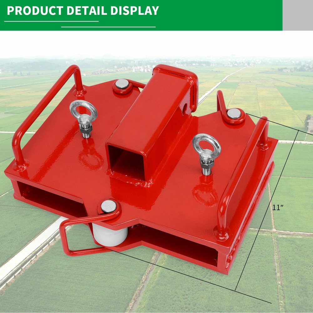 2" Trailer Hitch Receiver for Dual Pallet Forks Forklift Towing Adapter Attach