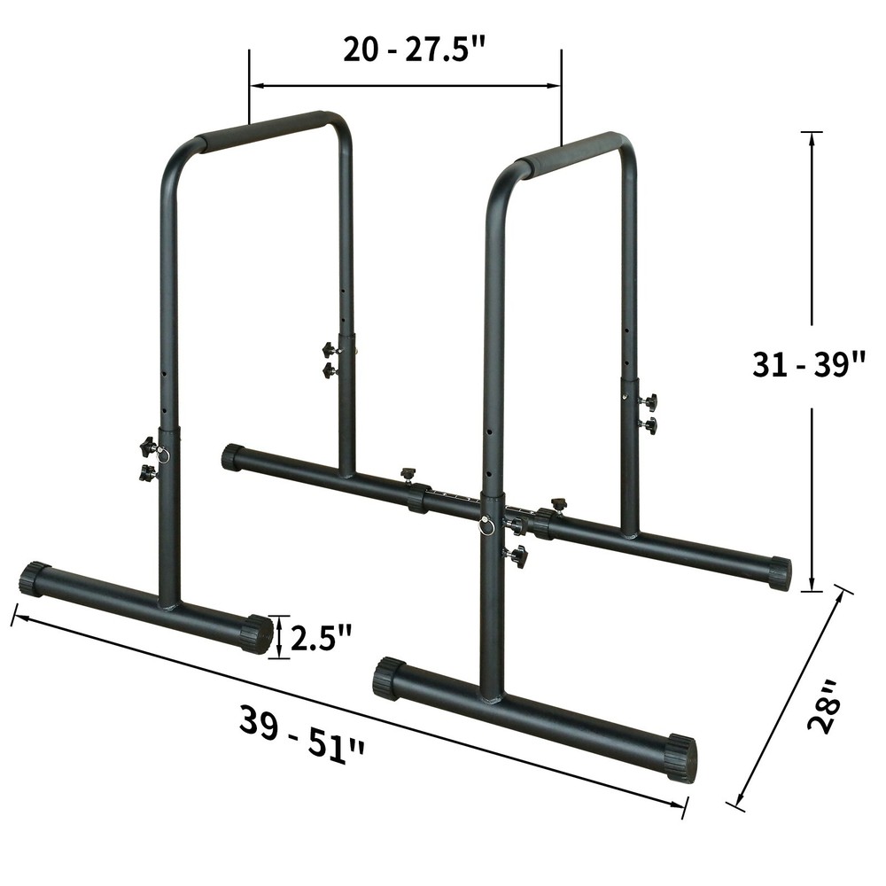 Power Tower Dip Station w/Bench Pull Up Bar Stand Adjustable For Home Strength