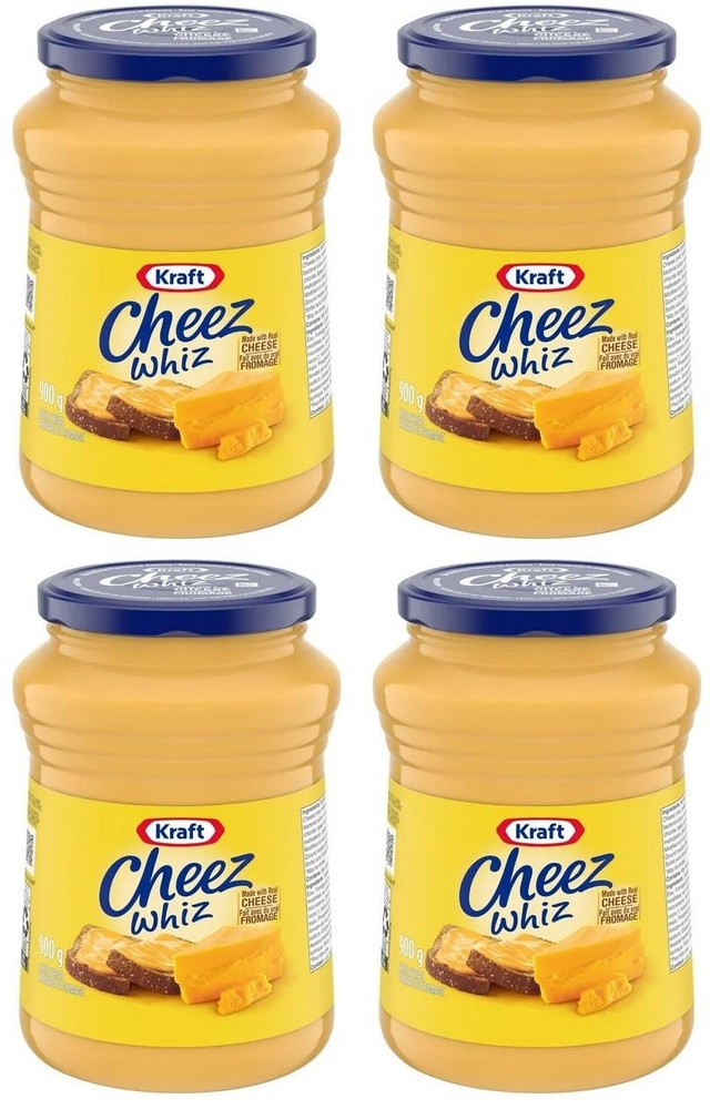 Cheez Whiz Cheese Spread, 900g Jar (4 Pack)