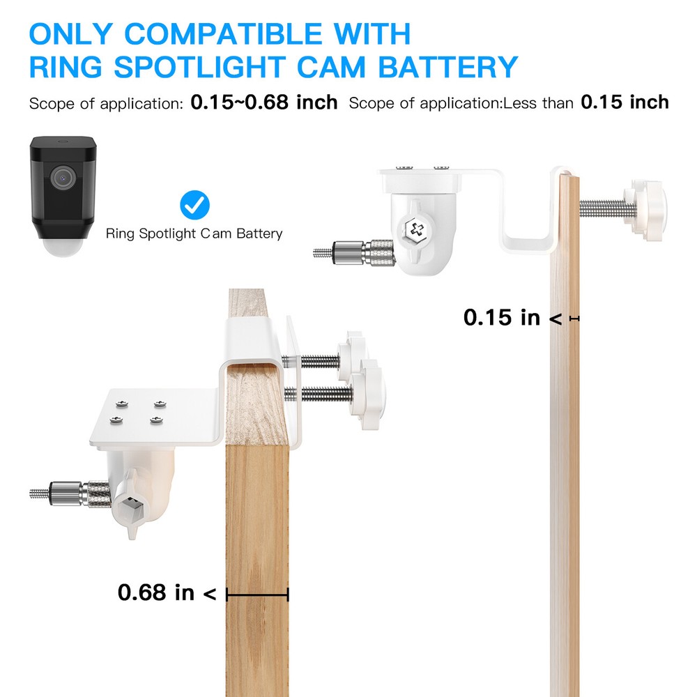 HOLACA Gutter Mount for Ring Spotlight Cam Battery,Ring Spotlight Cam Pro/Plus