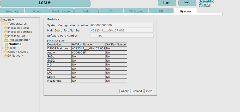 Cisco / Scientific Atlanta HDTV Advanced Compression Encoder D9054
