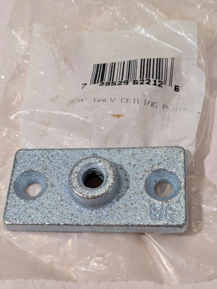 3/8 In. Electro-Galvanized Ceiling Plate For Pipe Hangers