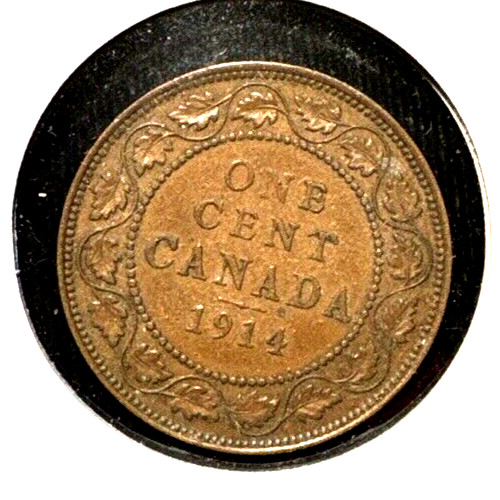 canada 1914 large cent KM 21 AU (1)