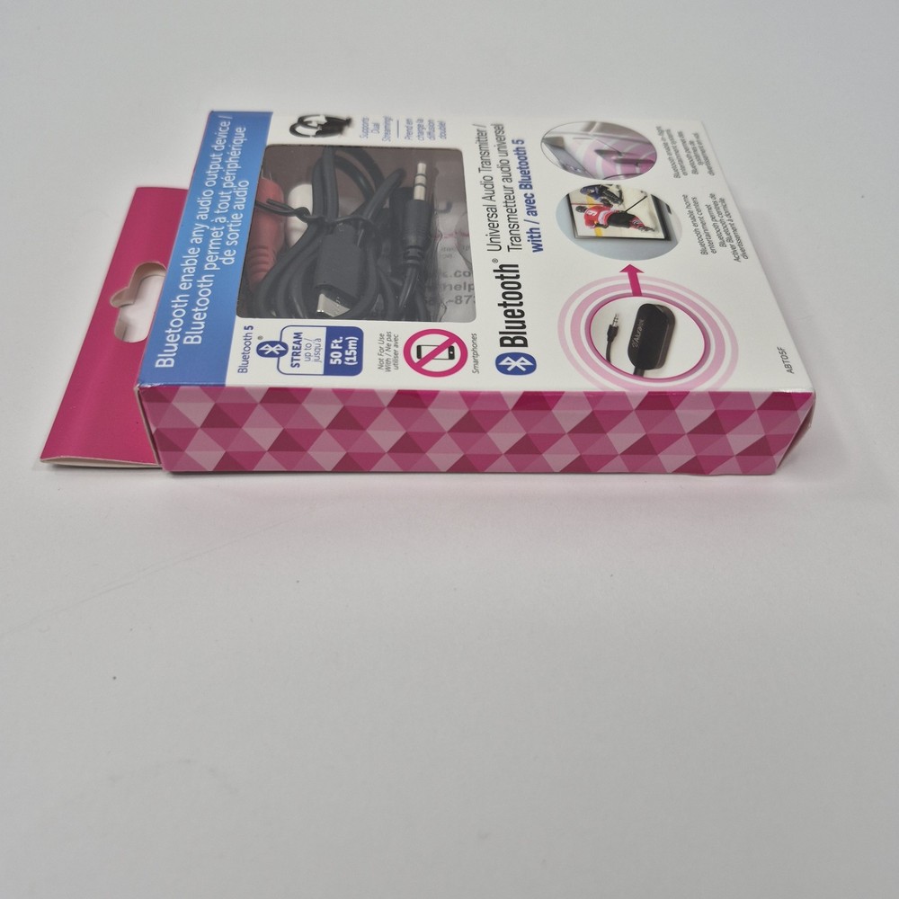 Aluratek Bluetooth Audio Receiver & Transmitter With Bluetooth 5 New Open Box