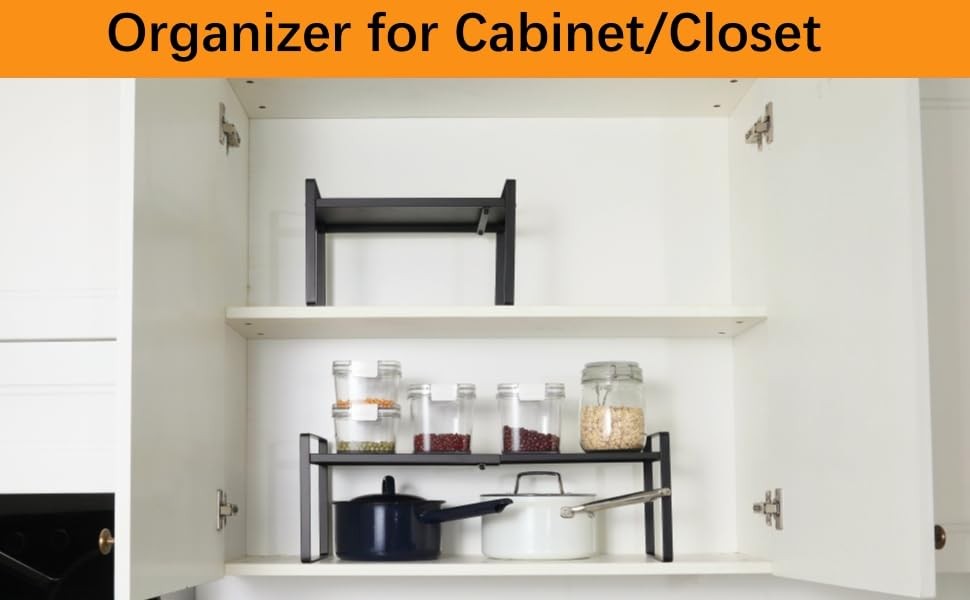 2-Pack Expandable Shelf Organizer for Kitchen Countertop, Kitchen Organizers ...