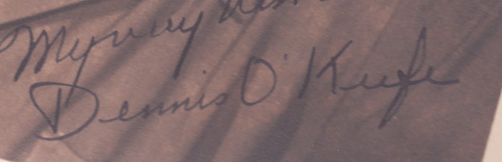 DENNIS O''KEEFE - PHOTOGRAPH SIGNED