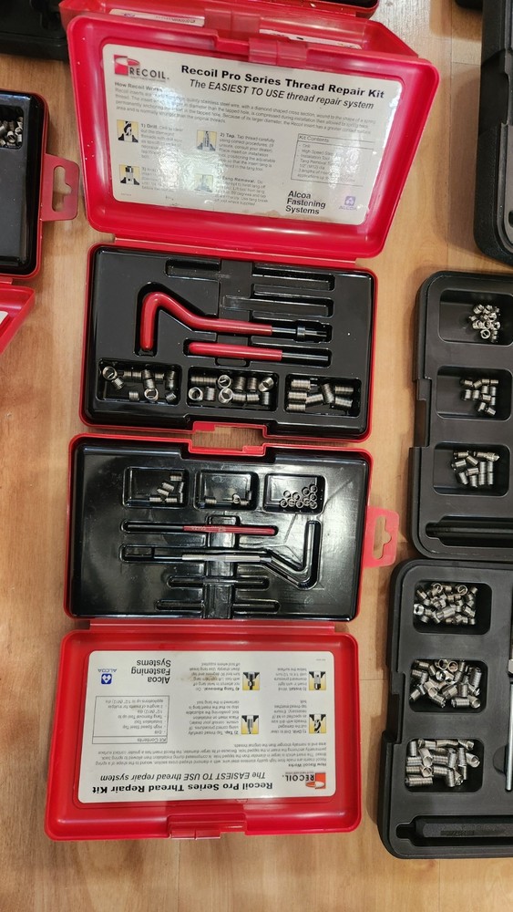 Huge Heli-Coil & Recoil Thread Repair Kit Lot 13 Sets - Taps, Tools, Inserts