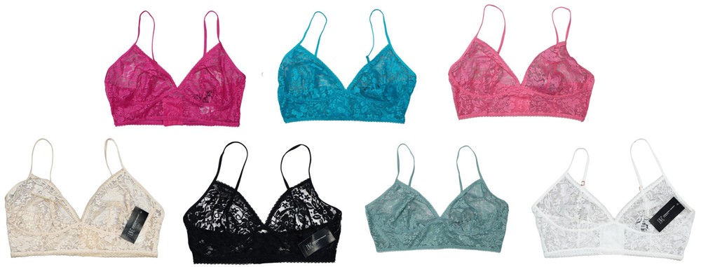 INC International Concepts Unlined Wireless Lace Bralette Bra NWT