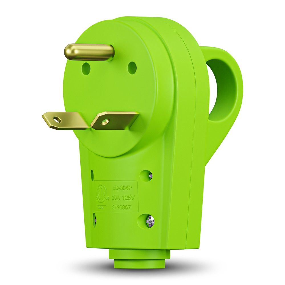 Leisure 30 AMP RV Receptacle Plug Male End TT-30P Replacement Electrical Adapter