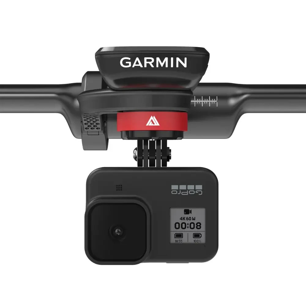 KOM Cycling CM06 Computer Mount + Accessory Adapter. Black