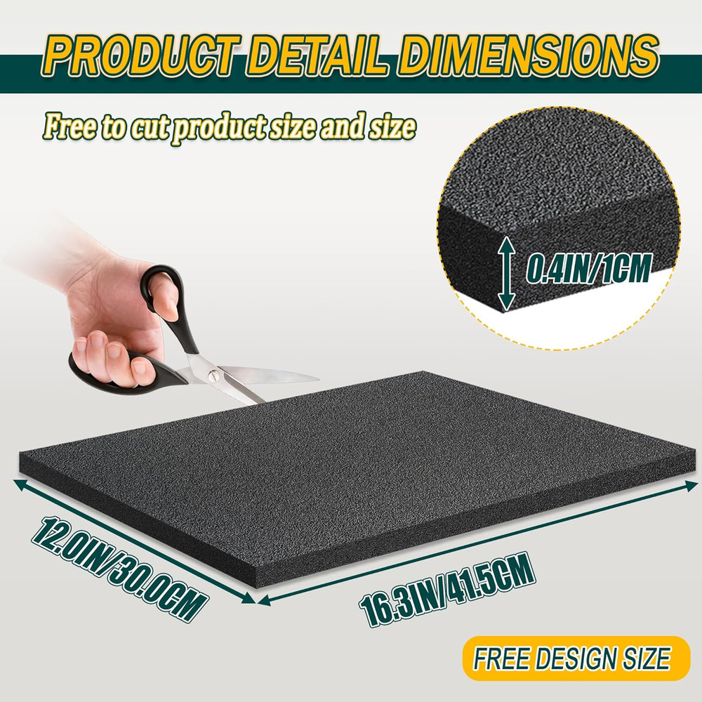Polyethylene Foam Pads for Packing Foam Sheets Black Cuttable High Density Cu...