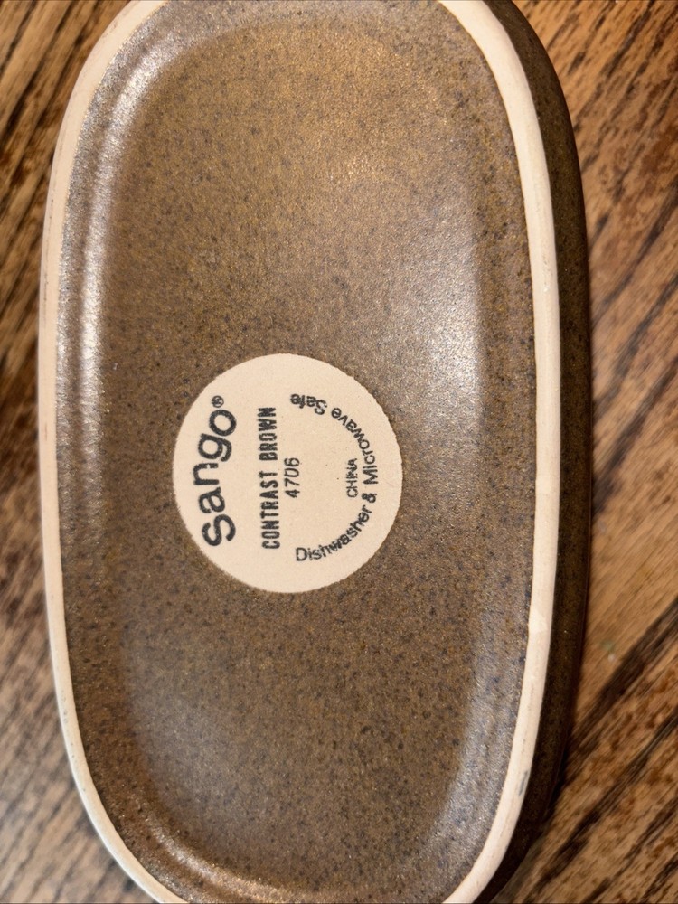 Sango Contrast Brown Butter Dish 4706