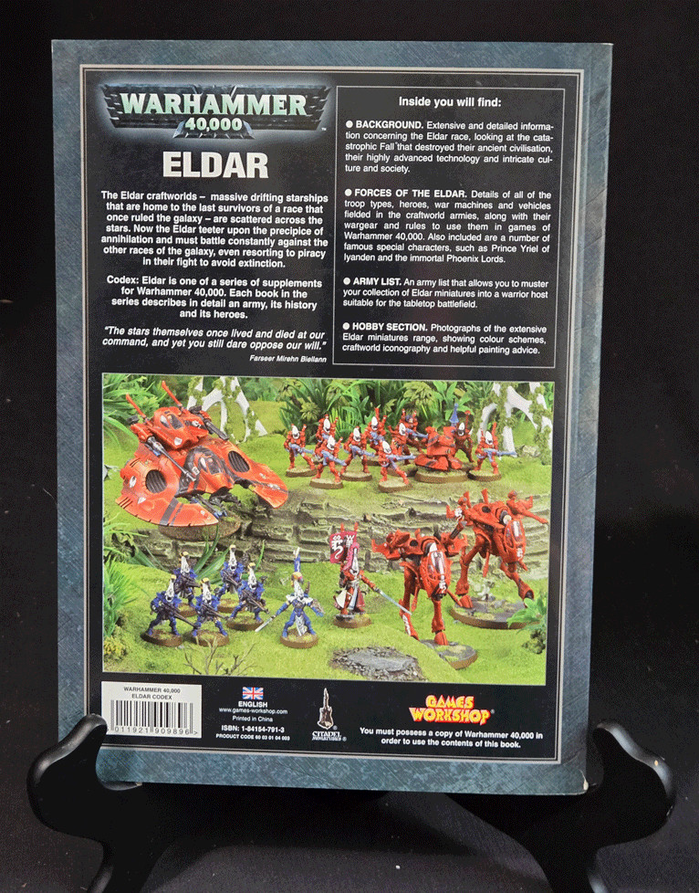 Warhammer 40K Eldar Codex Softcover Games Workshop