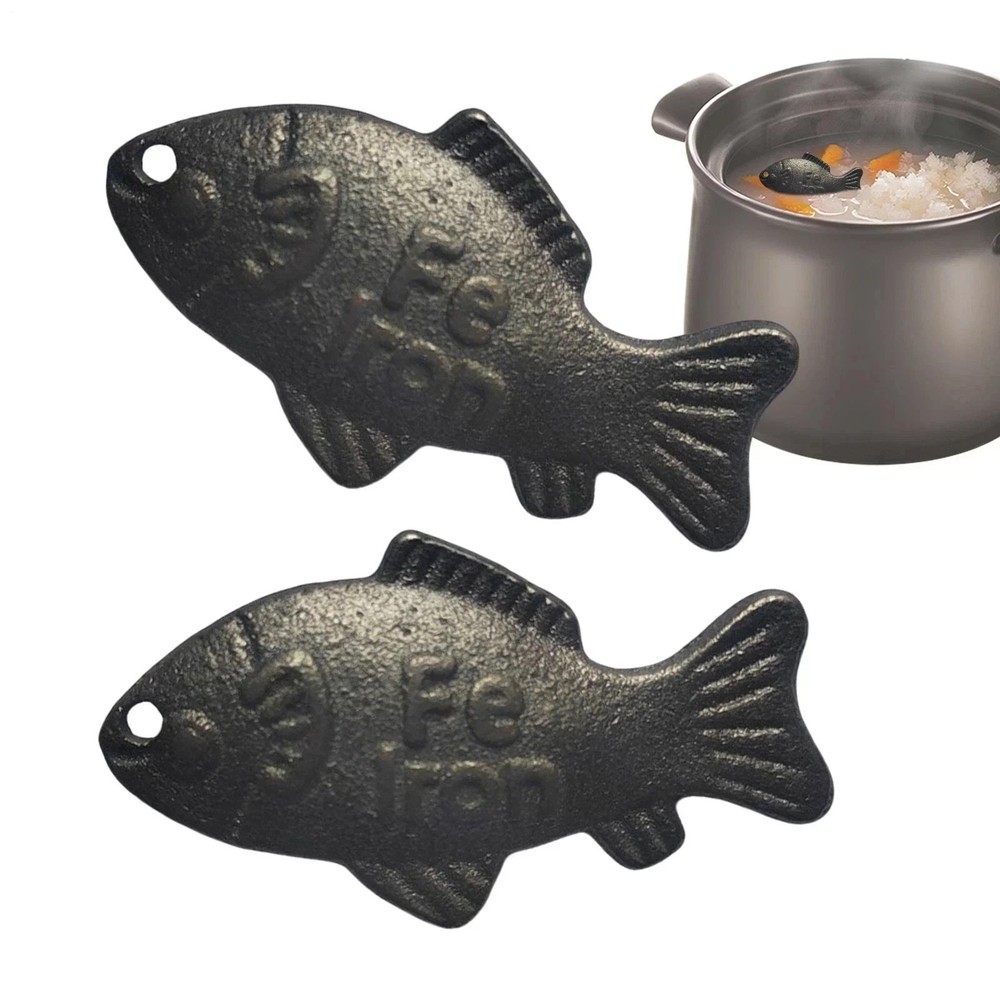 Lucky Iron Fish Effective and Safe Cooking Tool Reusable Effective 2 Pieces**