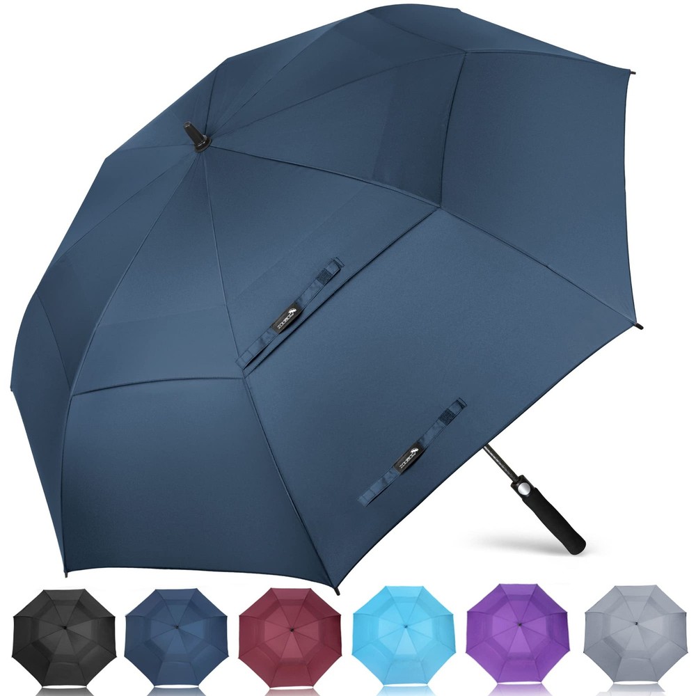 Golf Umbrella Large Windproof Double Canopy Auto Open