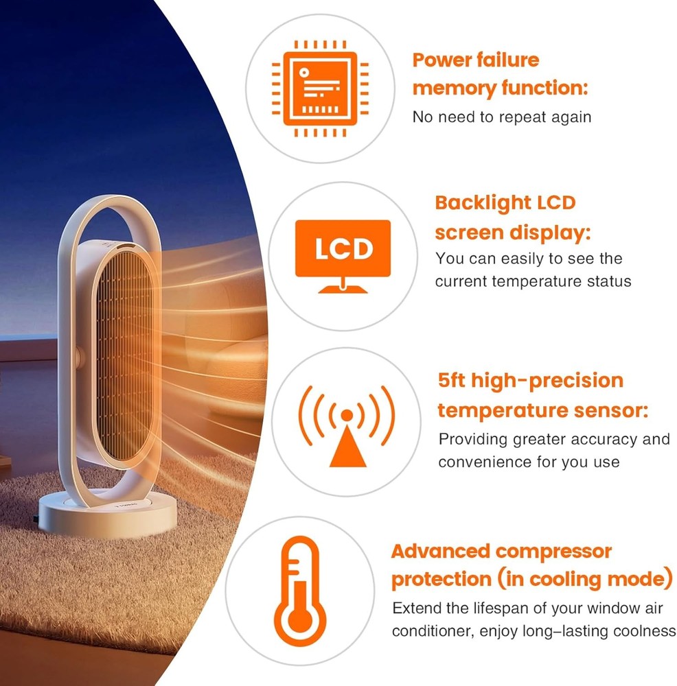 New Generation! Smart Wifi Heating Cooling Temperature Controlled Outlet, Compa
