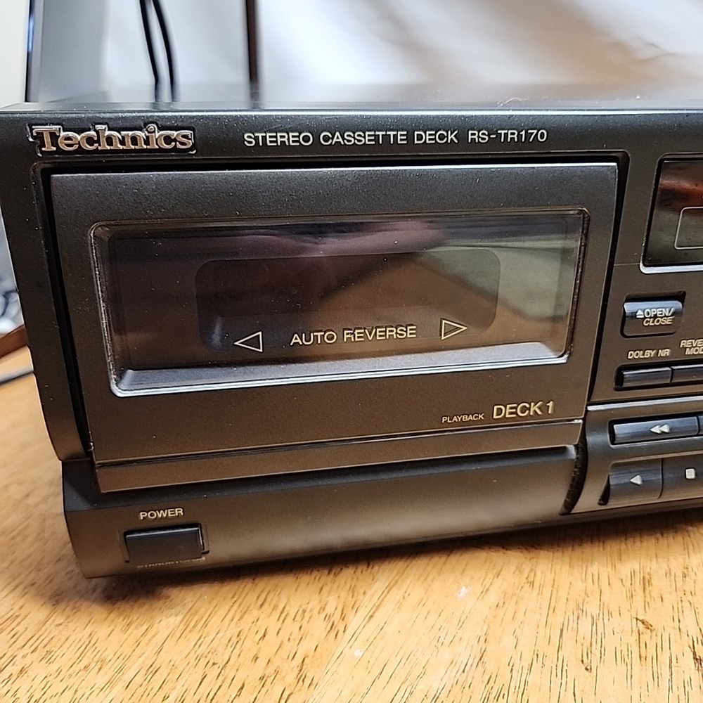 Technics RS-TR170 Dual Cassette Deck Auto Reverse Dolby audio Tested Working