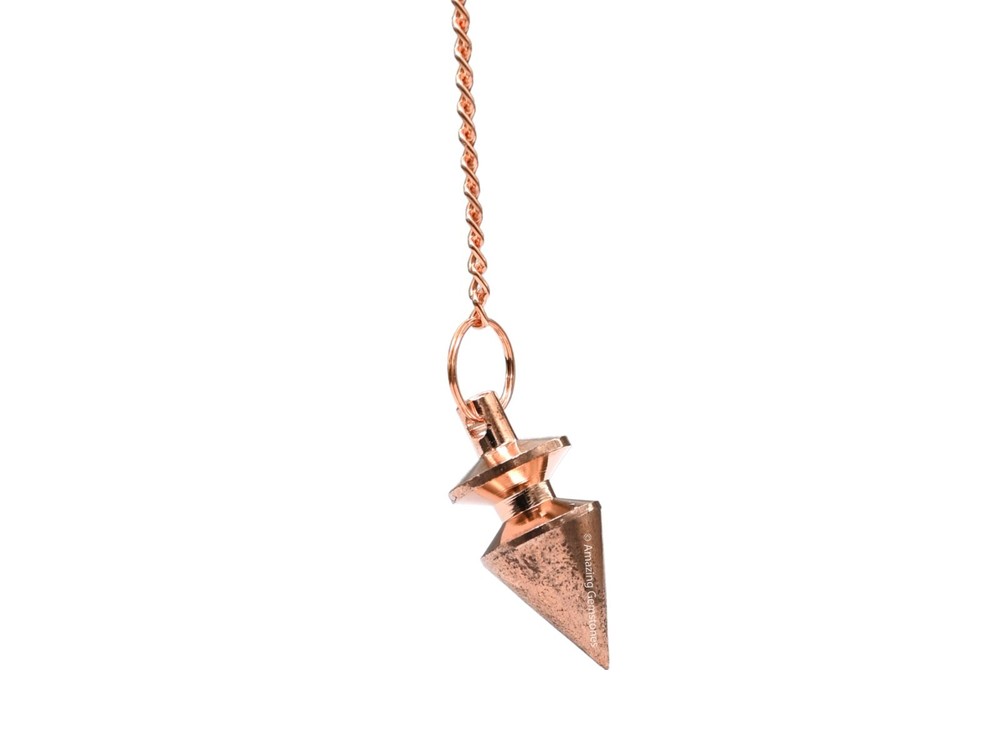 Copper Cone with Ring Plate Steel Copper Pendulum for Divination