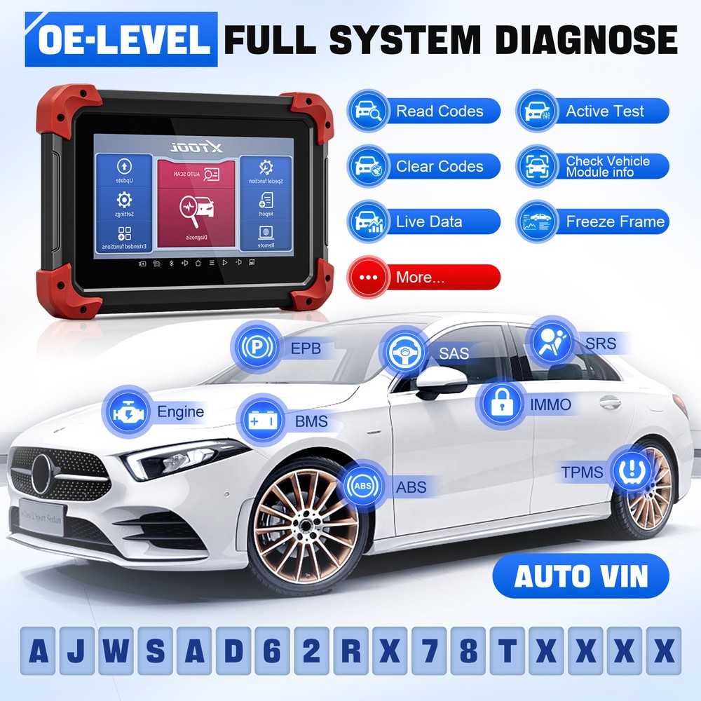 XTOOL D7 OBD2 Scanner Bi-Directional All System Diagnostic Auto Scan E.CU Coding