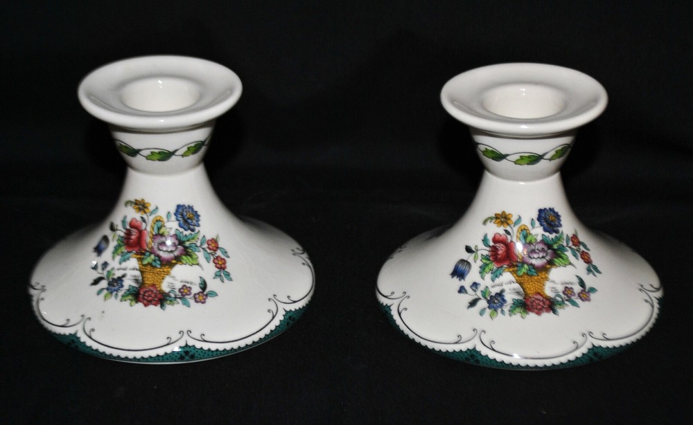 RARE Spode ANDOVER Candlesticks - Set of 2