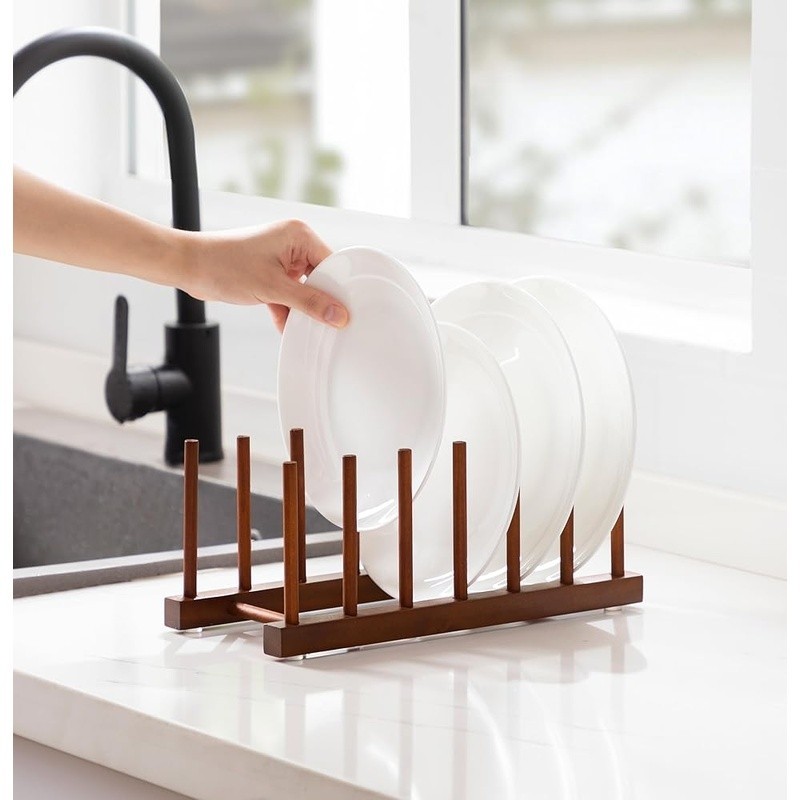 Teak Drying Rack Multi-Functional Kitchen Organizer Sturdy Storage Solution New