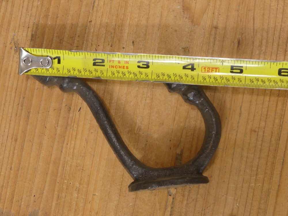 5 Coat Hooks Rustic Brown Color Cast Iron Metal Hall Tree Hat Rack Entryway