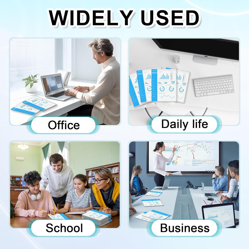 100 Pack Heavy Duty Clear Document Folders, L-Type Folder Plastic Paper Sleeves