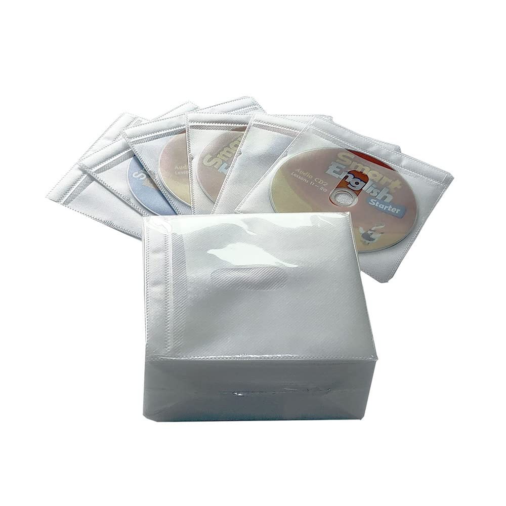 CD Storage Cases, Standard Two-Sided Clear Sleeve case with Drop-Proof Closure