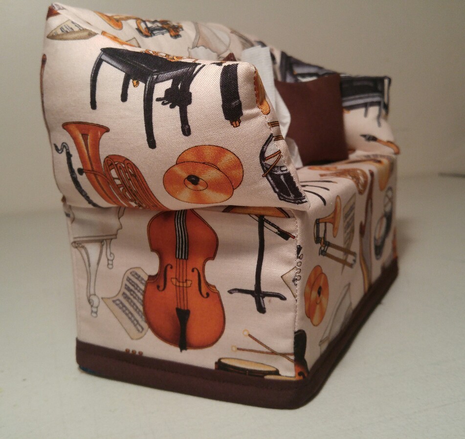 Musical Instruments Tissue Box Cover Handmade