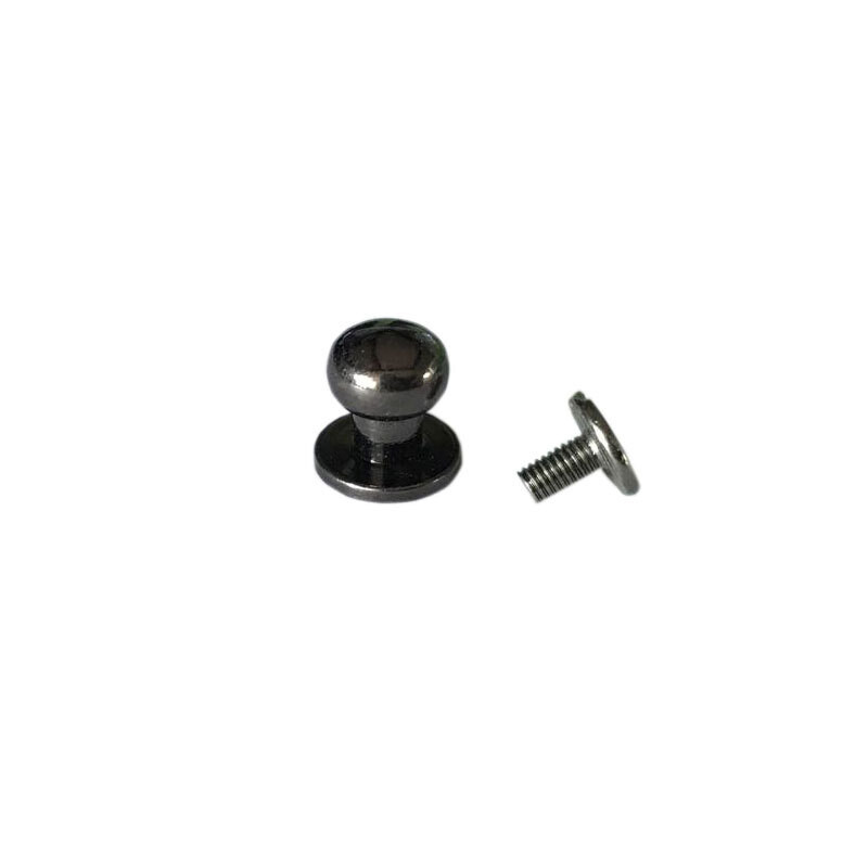 10 Set 6/7/8/9/10mm Solid Brass sam brown browne Button Screw Studs Round Rivets